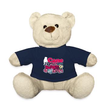 Love Cane Corso Pawprints On Your Heart - Teddy Bear - french navy - Front