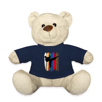 Taekwondo Belts Silhouette - Teddy Bear - french navy - Front