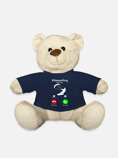 Kitesurfing Mobile Call Me Kite Surfer Phone Fun - Teddy Bear - french navy
