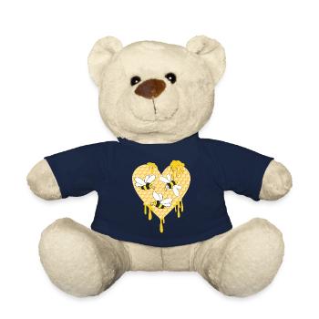 Honey bee, honeycomb - Teddy Bear - french navy - Front