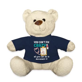 Nurse Tshirt Funny - Teddy Bear - french navy - Front