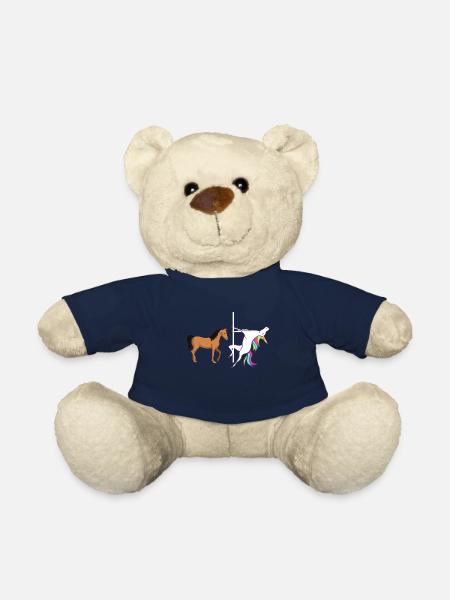 Licorne cheval - Nounours - bleu marine