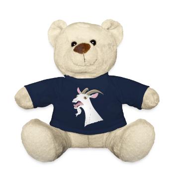 Fou drôle chèvre cri animal dents cornes - Nounours - bleu marine - Devant