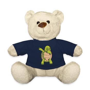 Dabbende Turtle - Funny Animal Logo - Teddy Bear - french navy - Front