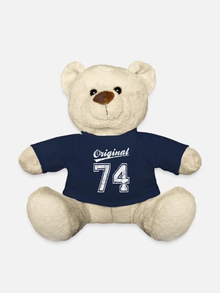 Original 74 Birthday Vintage 1974 Vintage Retro - Teddy Bear - french navy