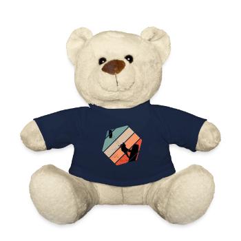 Kite surfing kitesurfing kite surfers wave gift - Teddy Bear - french navy - Front