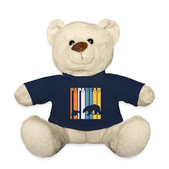 Papabear Vater Vati Papa Tochter Sohn Geschenk - Teddy - French Navy - Vorne