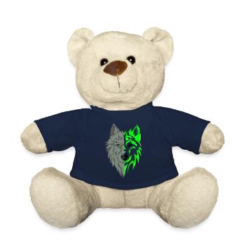 Logo loup - Nounours - bleu marine - Devant