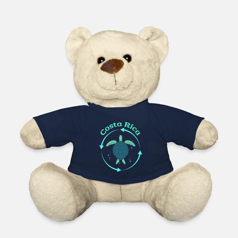 Costa Rica Vintage Tribal Turtle Gift Idea - Teddy - French Navy