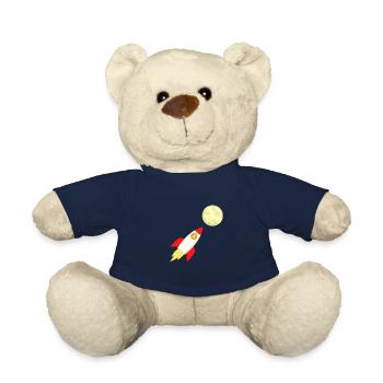 Bitcoin sur la lune - Nounours - bleu marine - Devant