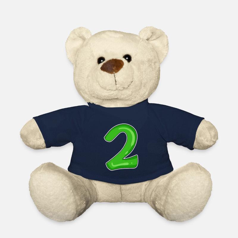 Number 2 green - Teddy Bear - french navy