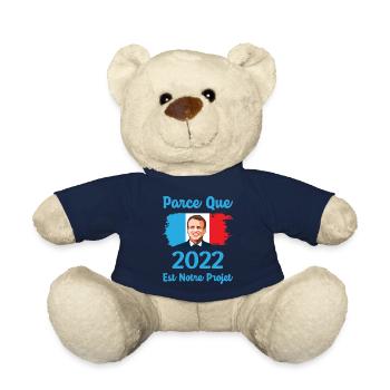 Parce que 2022 est notre projet macron souriant - Nounours - bleu marine - Devant