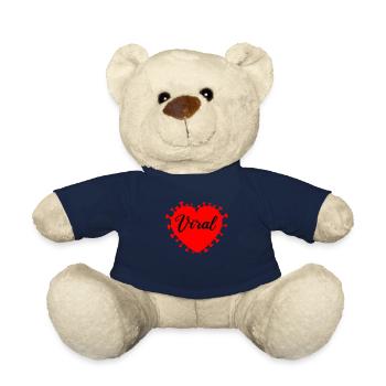Viral In Einem Herzen Das Aussieht Wie Ein - Teddy - French Navy - Vorne