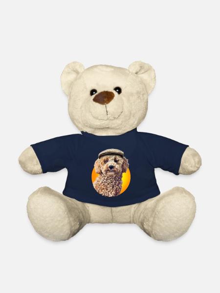 Poodle Pepe with cap - Teddy Bear - french navy