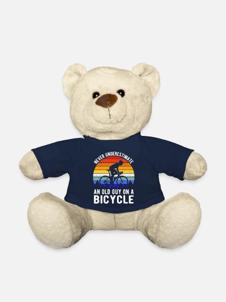 Never Underestimate An Old Guy On A Bicycle I - Teddy Bear - french navy