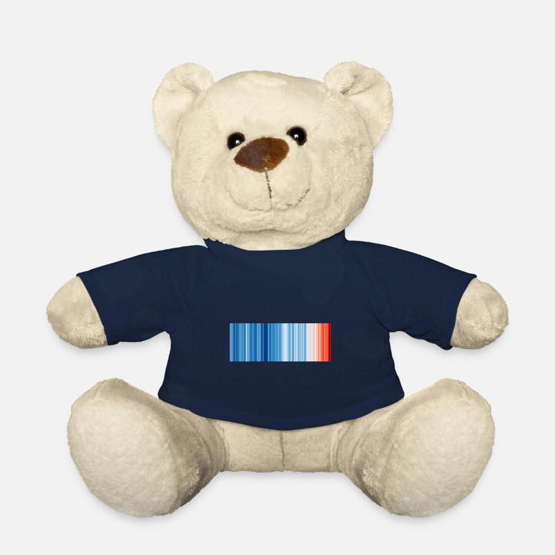 Warming Stripes illustrating the global warming - Nounours - bleu marine