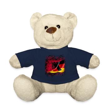 Friendship Albania German flag flag shirt - Teddy Bear - french navy - Front