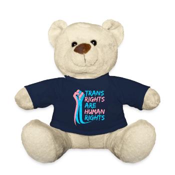 Trans Rights are Human rights Trans LGBT Pride - Nounours - bleu marine - Devant