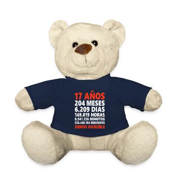 17th birthday Spain Spanish saying gift - Teddy Bear - french navy - Front