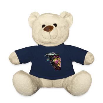 It's In Your Head Sad Rabe Vaporwave Black Krähe - Teddy - French Navy - Vorne