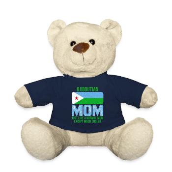 Djiboutian Mom Dschibuti-Flagge zum Muttertag - Teddy - French Navy - Vorne