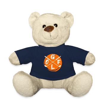 Cooles Golfspieler Logo Golfplatz Golfschläger - Teddy - French Navy - Vorne