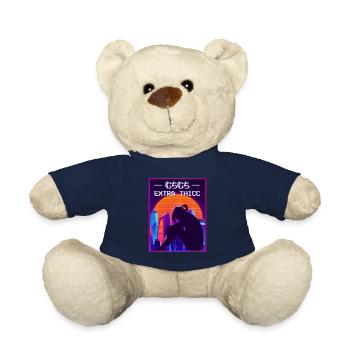Extra Thicc Sad Anime Girl Tokyo Streetwear Lofi - Nounours - bleu marine - Devant