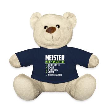 Meister lustiger Spruch Weltherrschaft Abschluss - Teddy - French Navy - Vorne