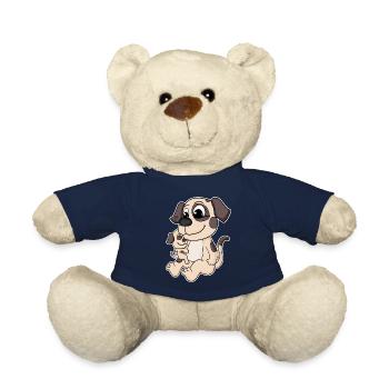 Hund Familie - Hund mit Baby - Hund mit Kind - Teddy - French Navy - Vorne