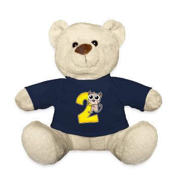 2 Jahre - Tarsier - Koboldmaki - 2. Geburtstag - Teddy - French Navy - Vorne