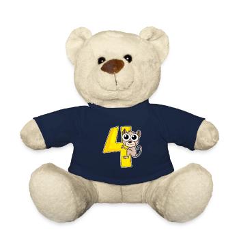 4 Jahre - Tarsier Koboldmaki - 4. Geburtstag - Teddy - French Navy - Vorne