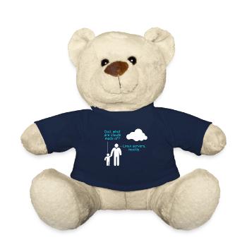 Coder Software Entwickler Witz Cloud Linux Server - Teddy - French Navy - Vorne
