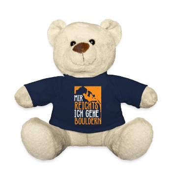 Lustiger Boulder Spruch mir reichts gehe Bouldern - Teddy - French Navy - Vorne