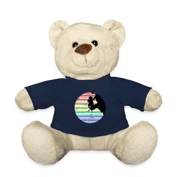 Rock Climbing Free Climbing Boulder Vintage - Teddy Bear - french navy - Front
