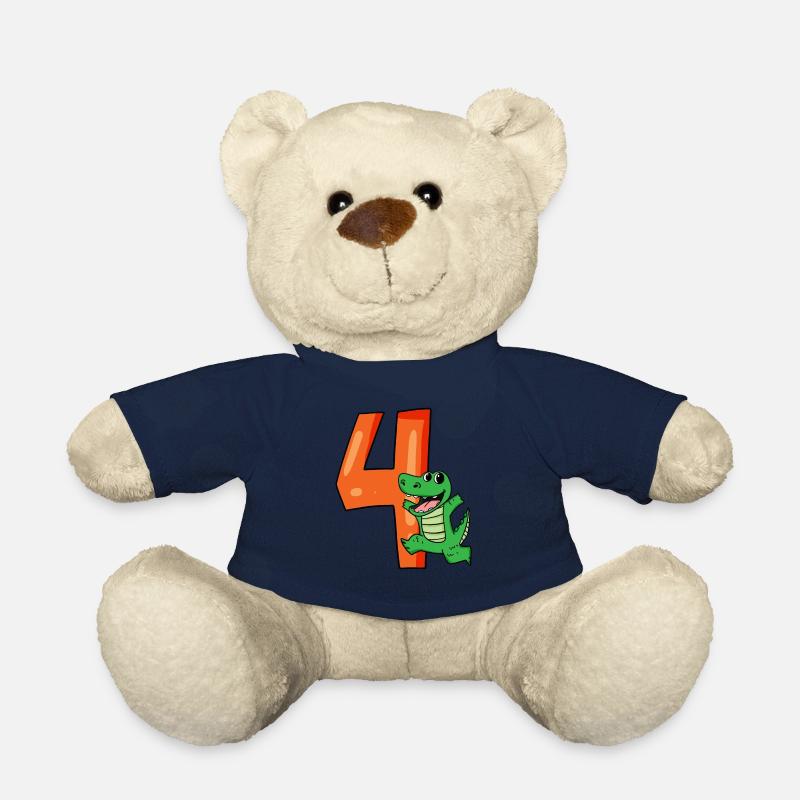 4. Geburtstag - 4 Jahre alt - Kindergeburtstag - Teddy - French Navy