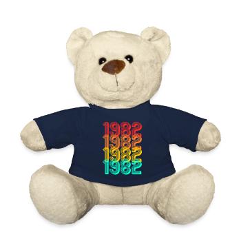 1982 born Born 1982 Gift Birthday - Teddy Bear - french navy - Front