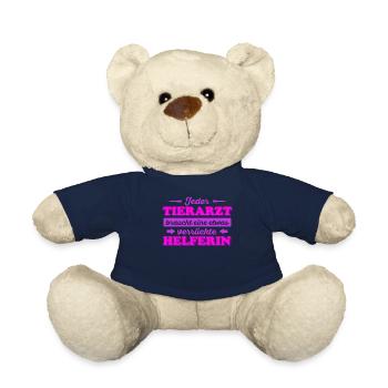 Tierarzthelferin Tiermedizinische Fachangestellte - Teddy - French Navy - Vorne