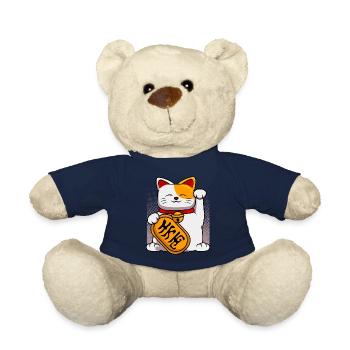 Japan Winkekatze Winken Katzen Katzenbesitzer - Teddy - French Navy - Vorne