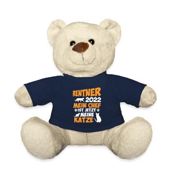Rentner 2022 Chef ist meine Katze Katzenbesitzer - Teddy - French Navy - Vorne