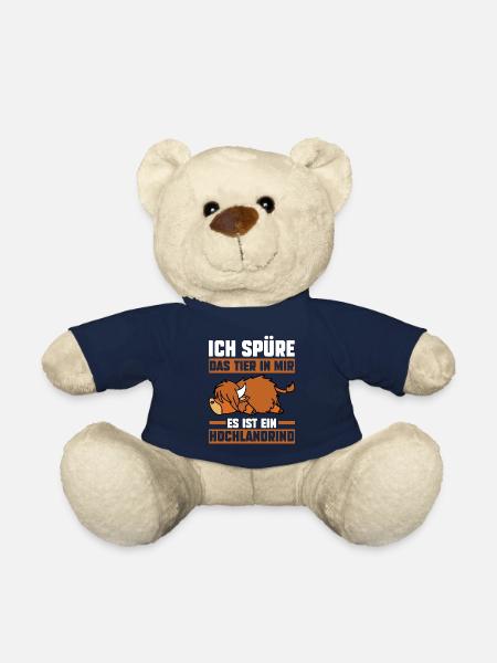 Landwirt Bauer Bauernhof Kuh Rind Hochlandrind - Teddy - French Navy