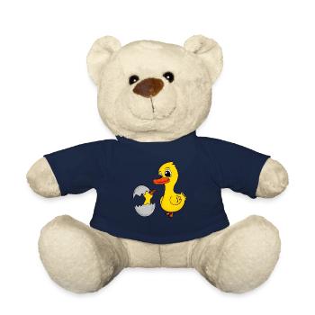 Canard avec bébé canard - Nounours - bleu marine - Devant