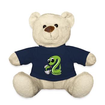 Snake with baby snake - Teddy Bear - french navy - Front
