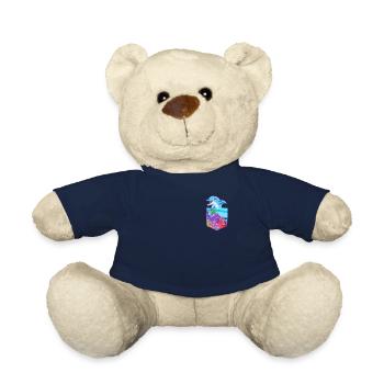 Dauphin en chemise Poche Poitrine Poche Faux Sac - Nounours - bleu marine - Devant