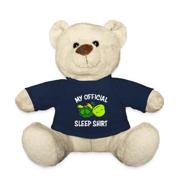 Chemise de couchage tortue Chemise de sommeil officielle - Nounours - bleu marine - Devant
