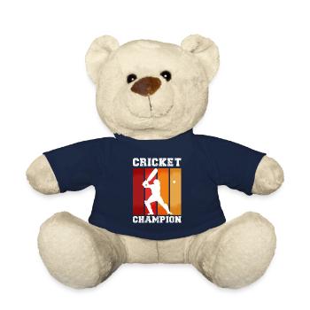 Cricket Champion Sport Cricketer Cricketer Cricket Match - Nounours - bleu marine - Devant
