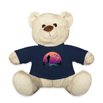 Birdwatcher Birdwatching Vaporwave Aesthetic - Teddy Bear - french navy - Front