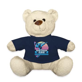 Shotokan Karate Japanese Martial Arts Retro - Teddy Bear - french navy - Front