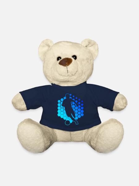 Football Football Football Game Football Playing Football - Teddy Bear - french navy