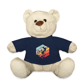 Downhill MTB Natur Berge Retro Wave Vintage - Teddy - French Navy - Vorne