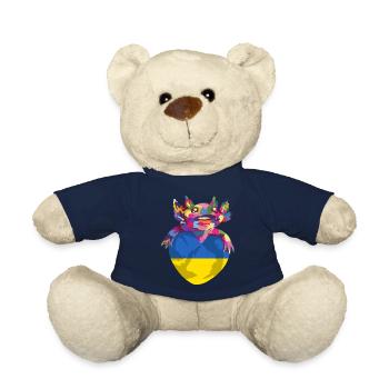 Drapeau de l’Ukraine Vintage Drapeau ukrainien d’occasion Look - Nounours - bleu marine - Devant